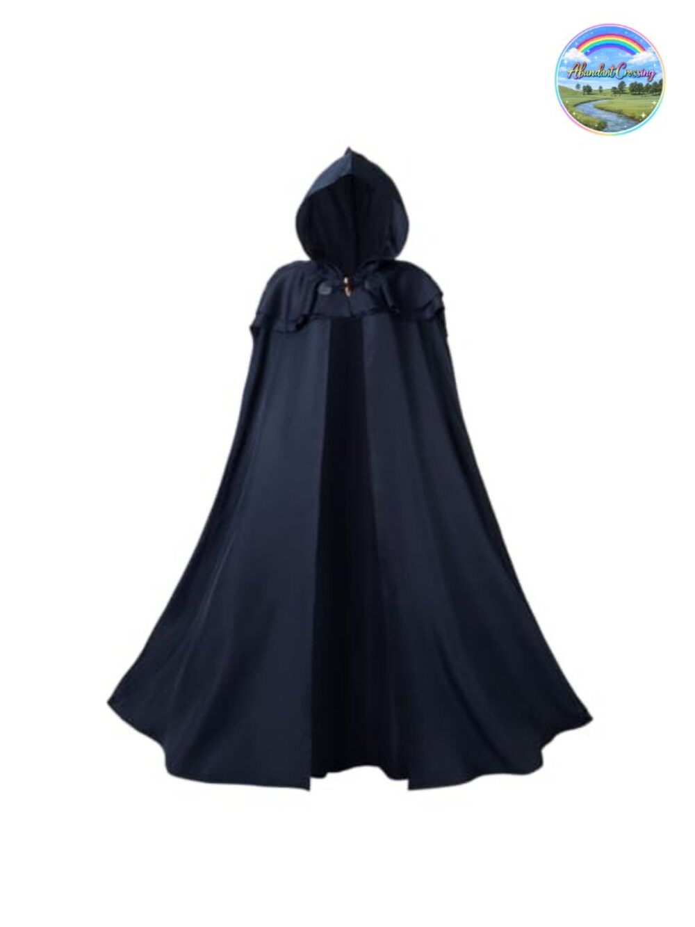 Men's Medieval Hooded Cloak Renaissance Cape Cow Horn Buckle